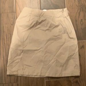 Flynn O’Hara khakhi 2 pleat skort